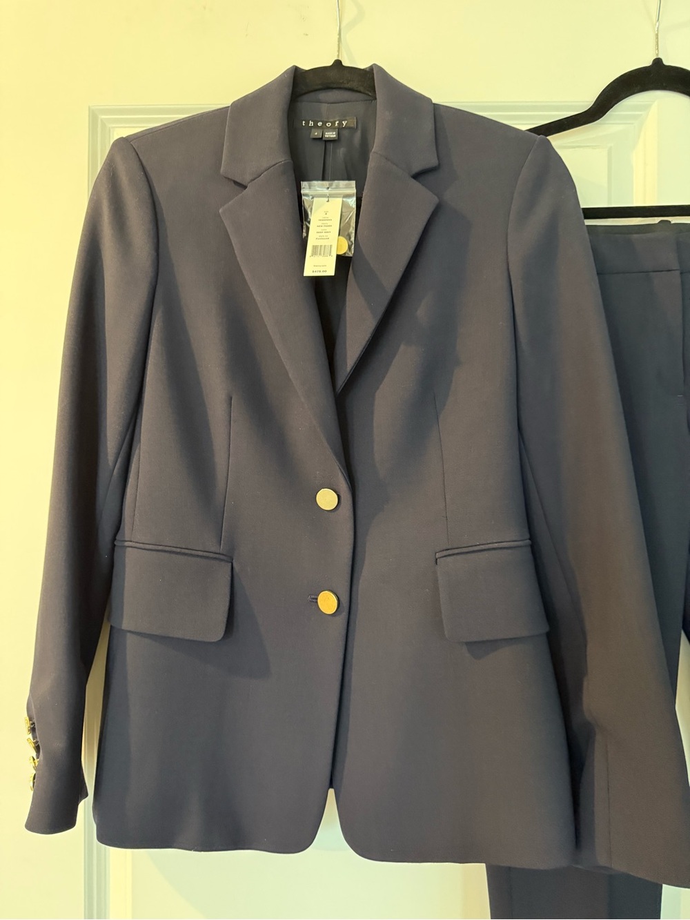 NWT Theory Teshonna Wool Blazer - Navy 4